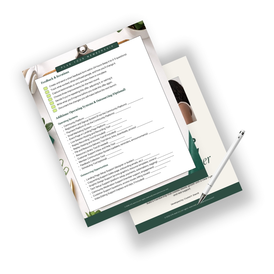 Membership Community Launch Organizer