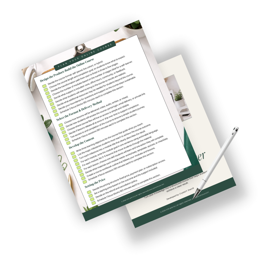 Online Course Launch Organizer